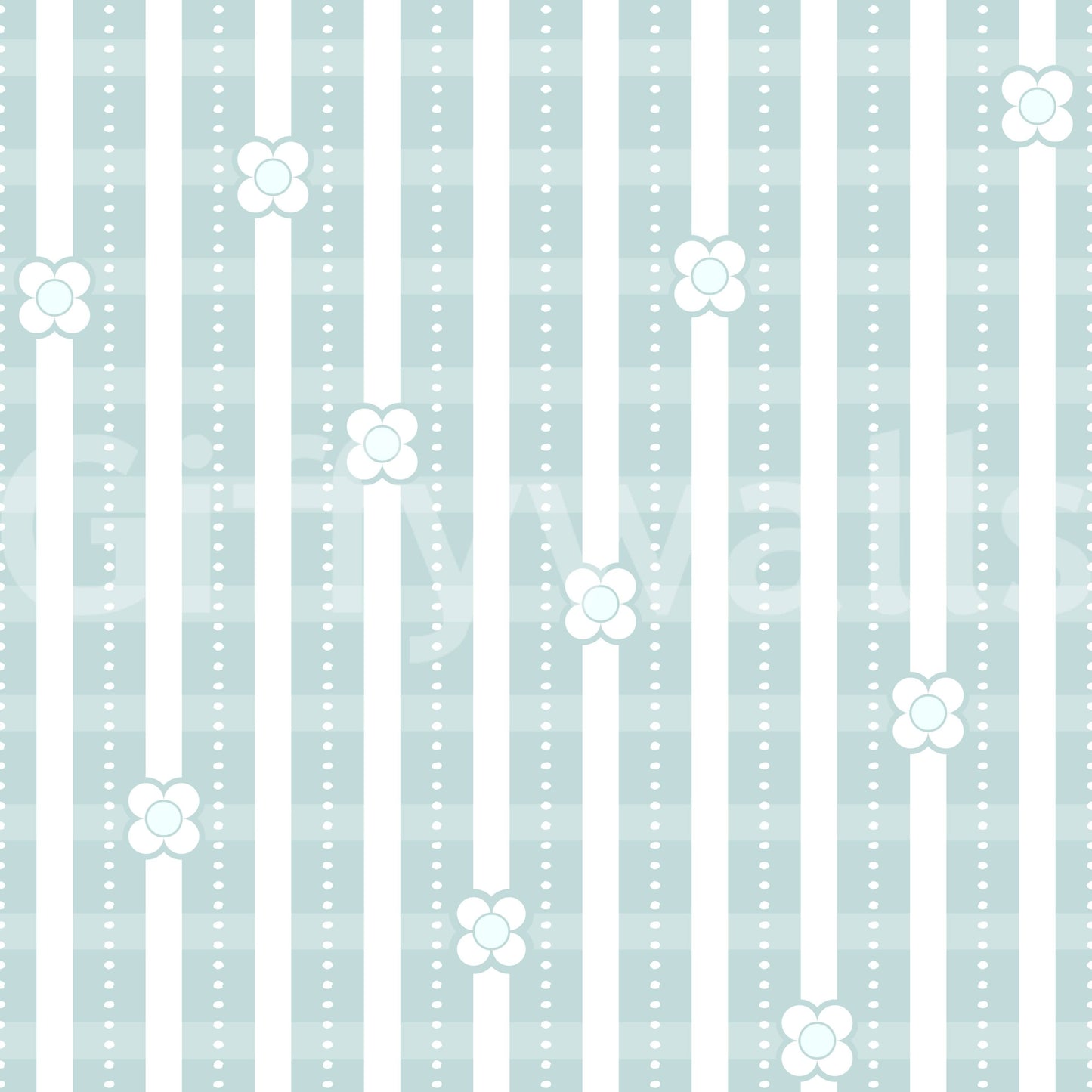 Floral Stripe Serenity Wallpaper