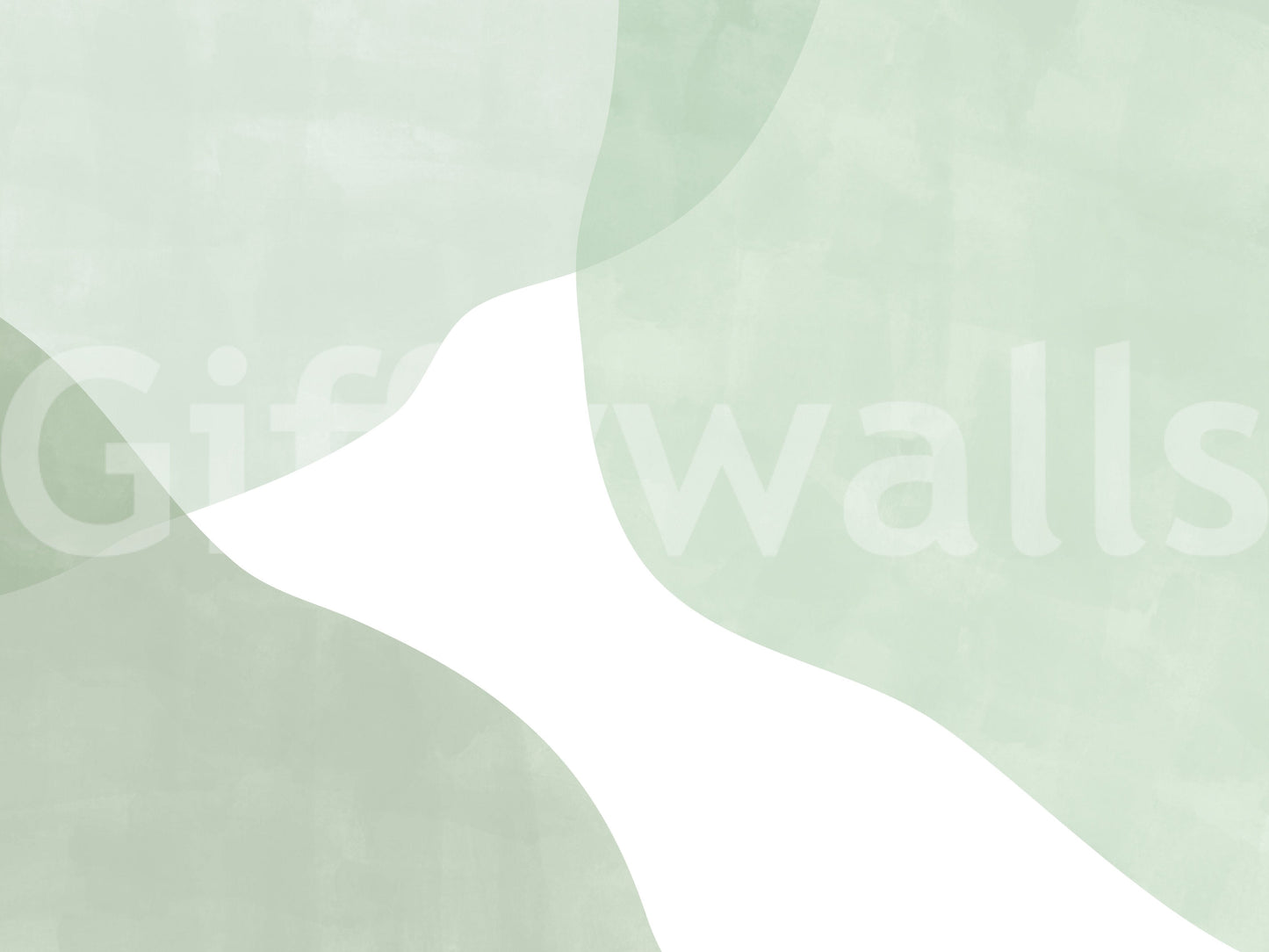 Serene Sage Curves Wall Mural