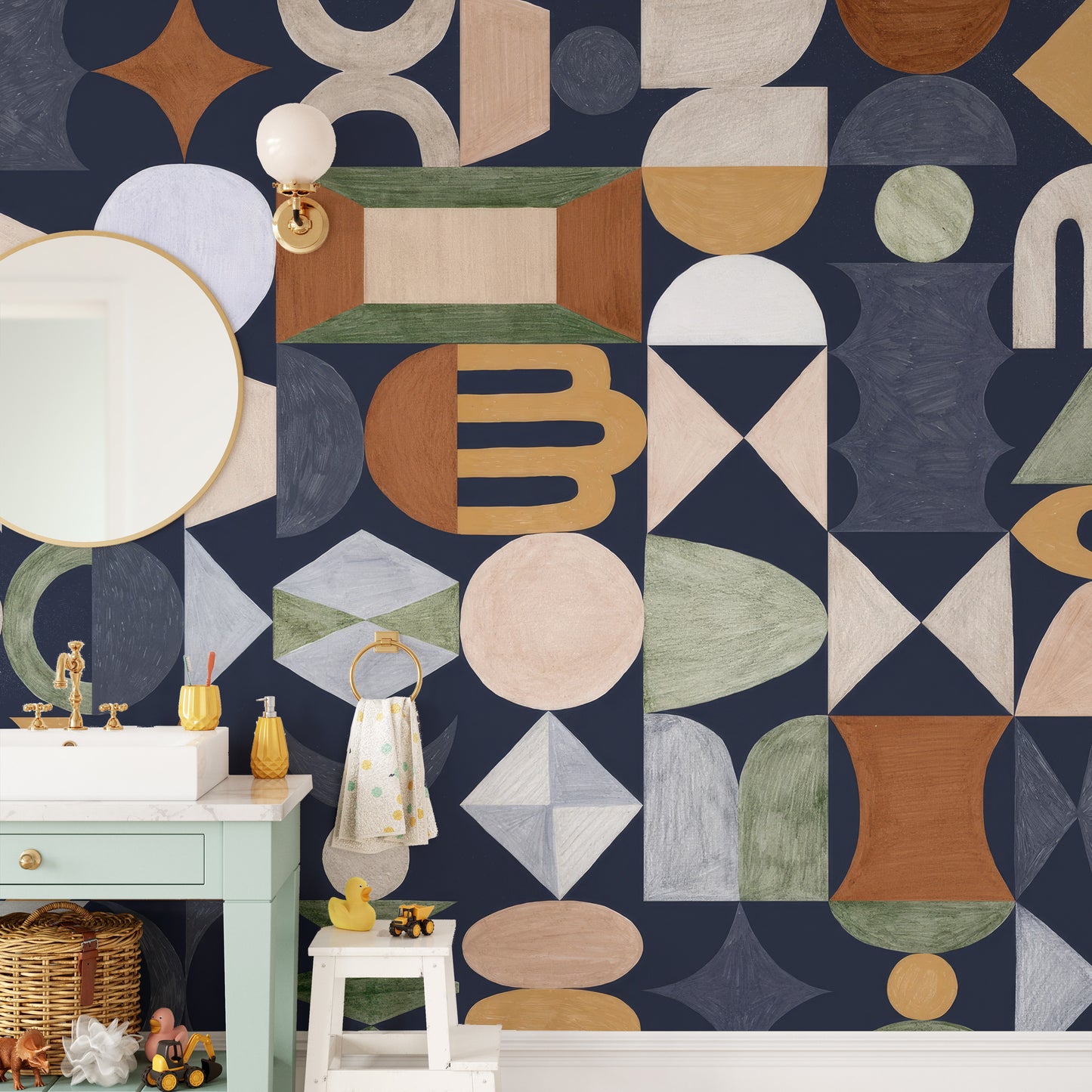 Mosaic Echoes Wallpaper Mural for kitchen