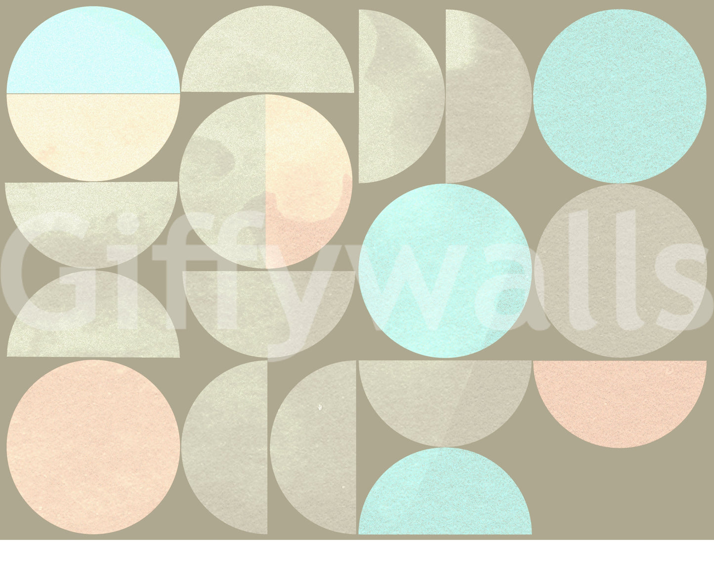 Abstract Soft Circle Symphony wall mural for contemporary decor.