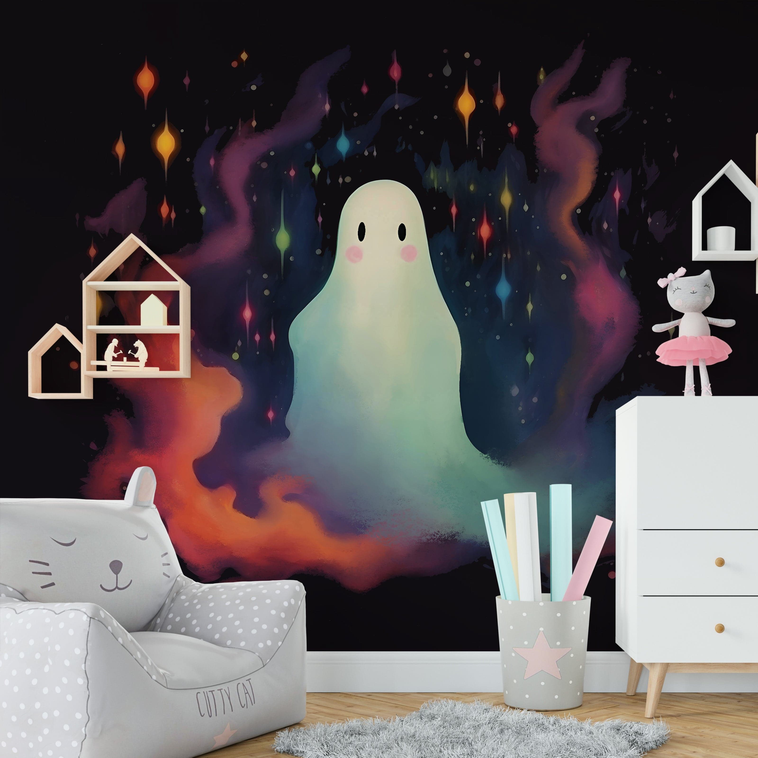 Spooky Ghost Night Sky Wallpaper