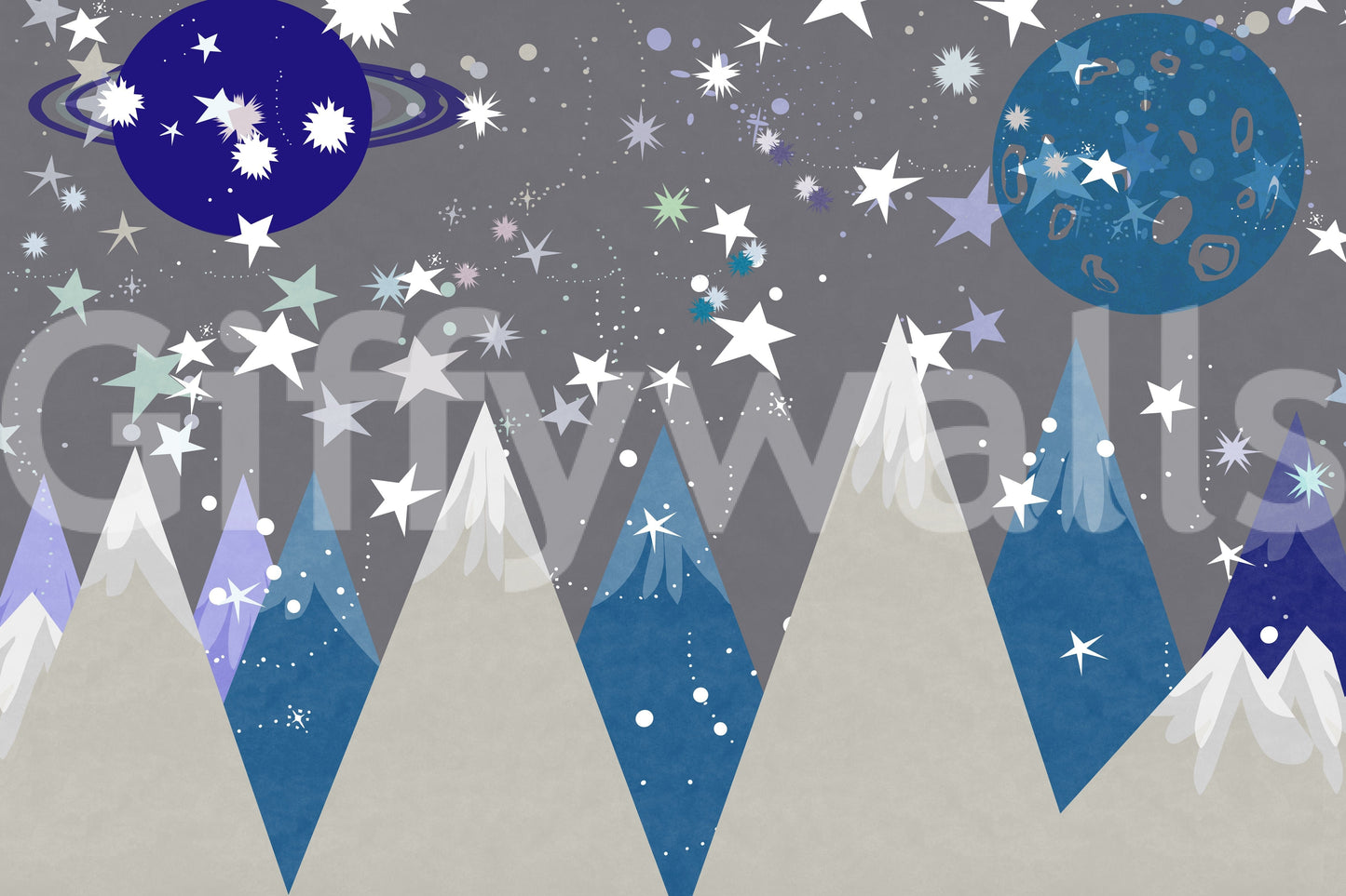 Starry Mountain Dreams Wall Mural -2719923