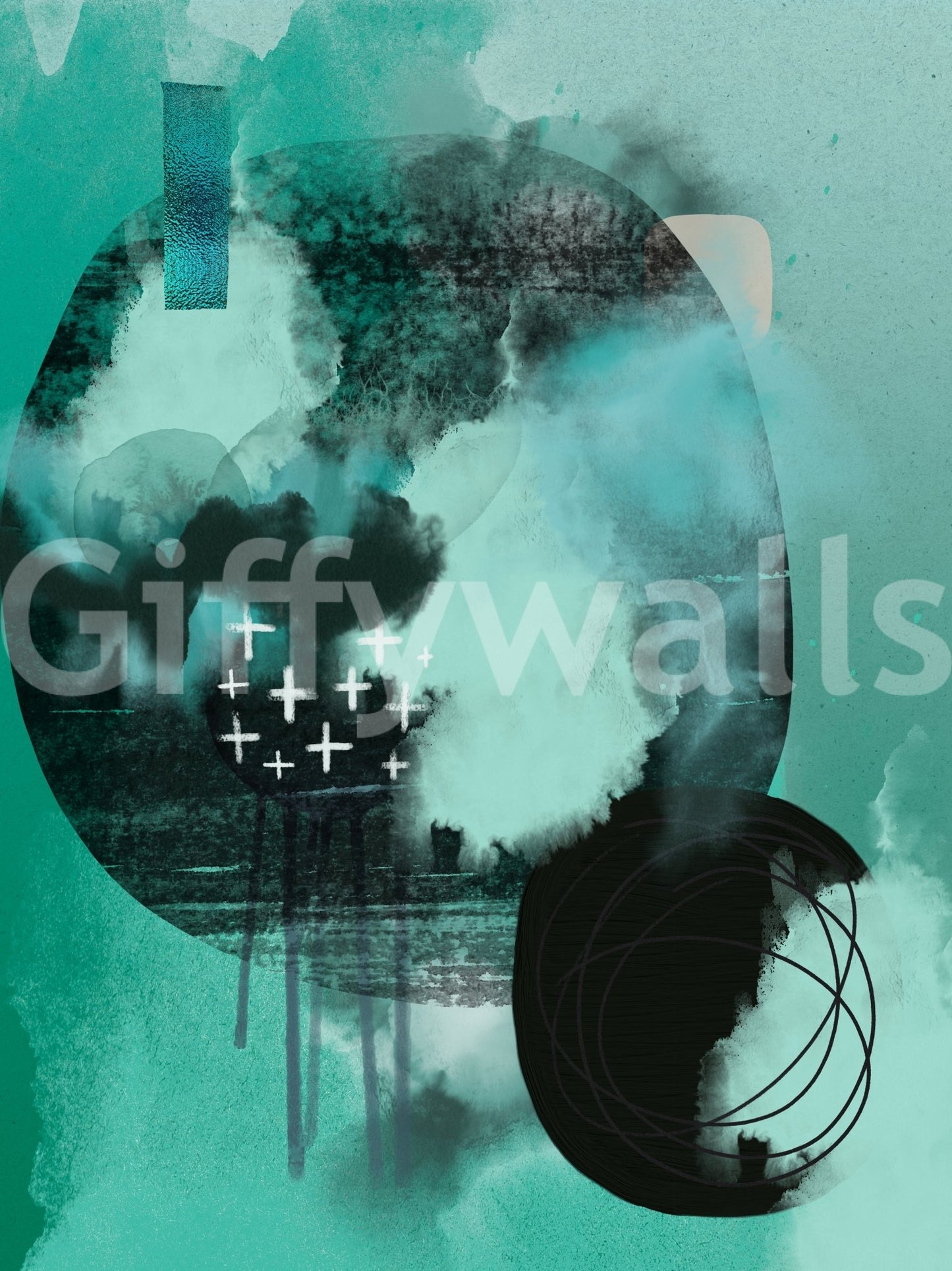 Still Tones mural for adding a subtle artistic feel to any wall.