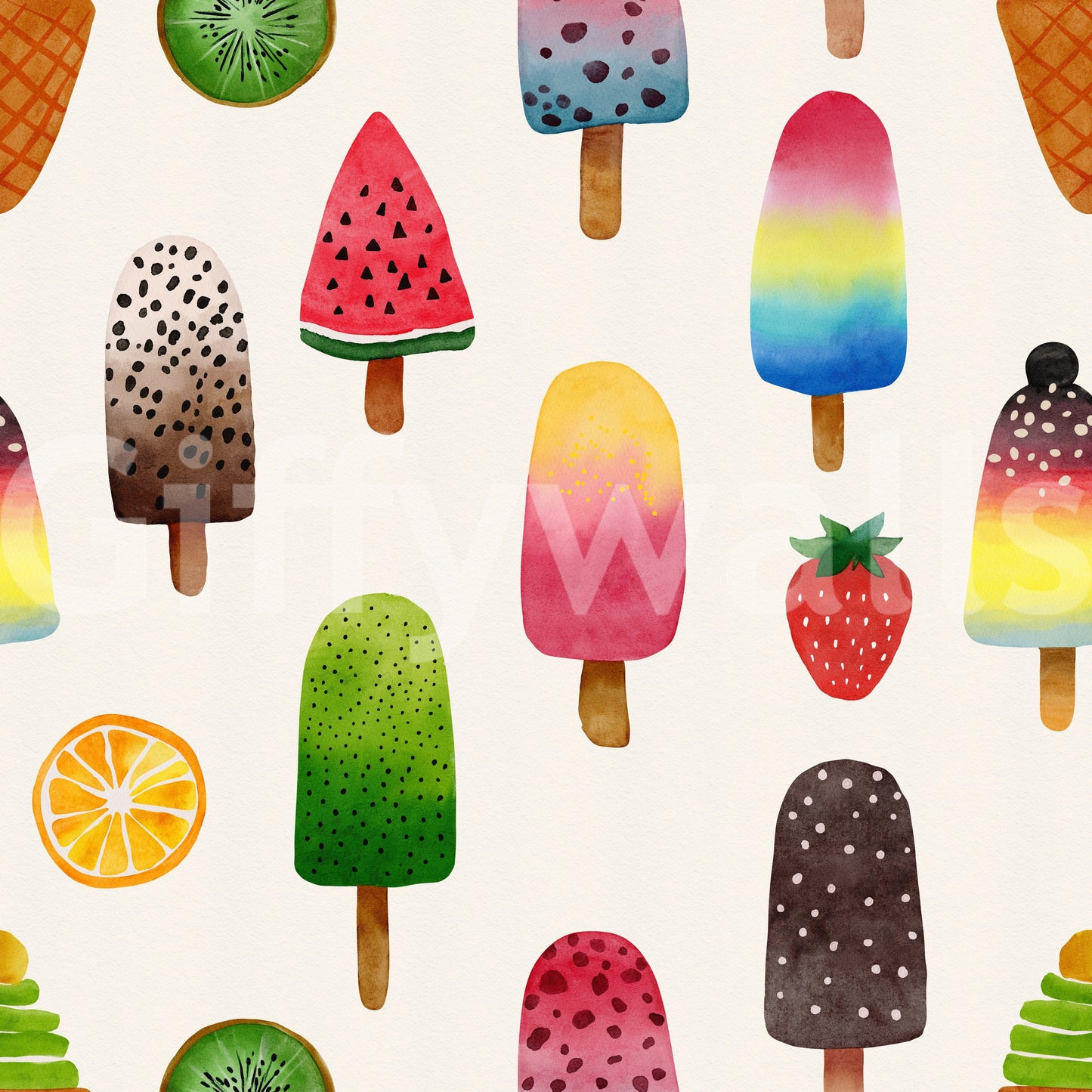 Summer Ice Pops Wallpaper