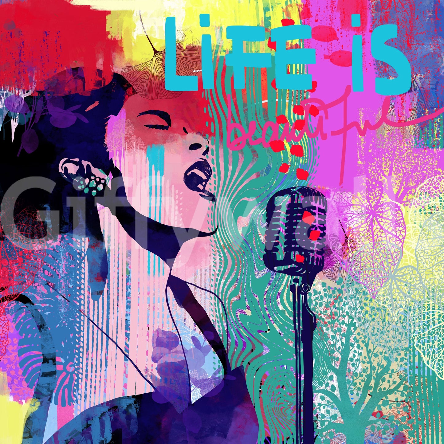 Sunday Blues Wall Mural