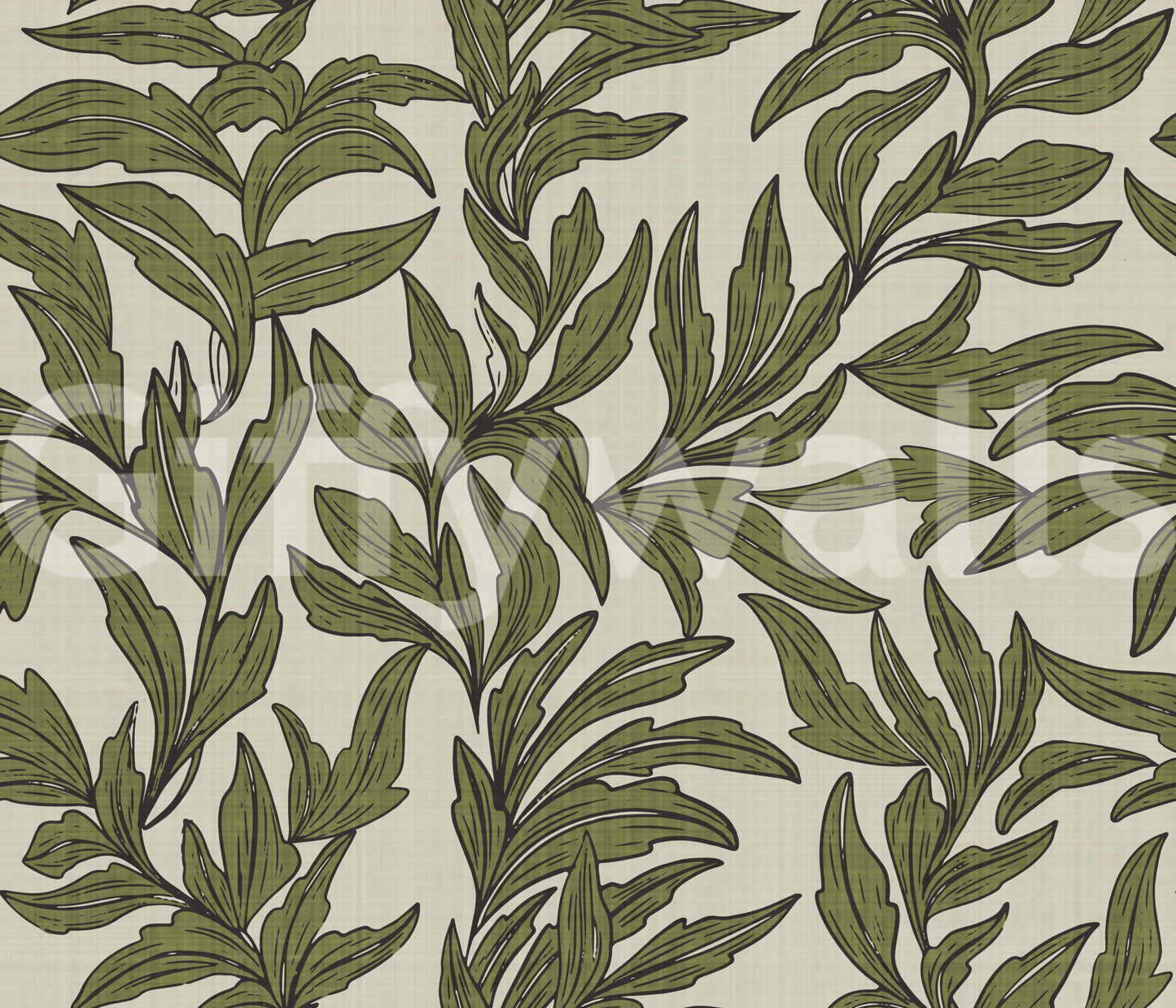 Textured Botanical Escape Wallpaper