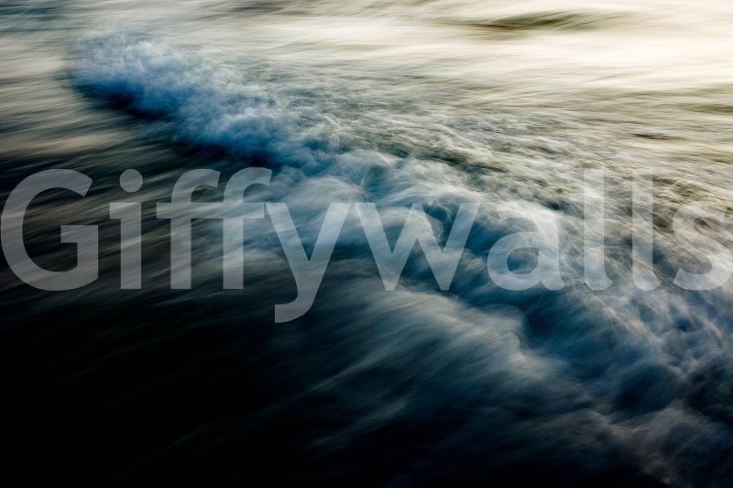 A high-quality serene ocean wall mural for walls.