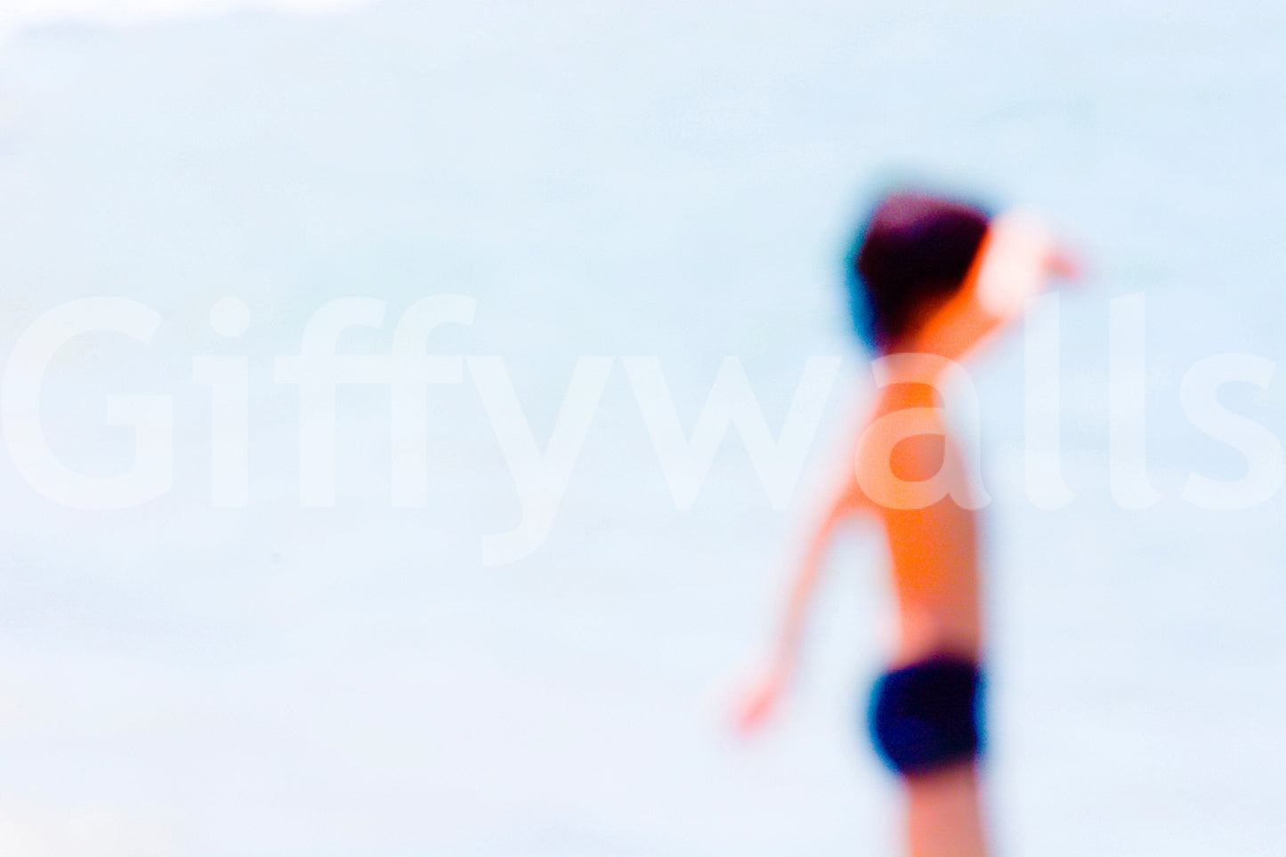 A high-quality serene beach wall mural for walls.