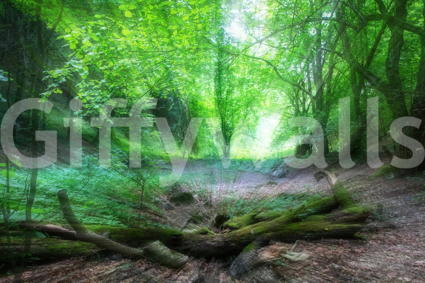 Relaxing mural for quiet rooms