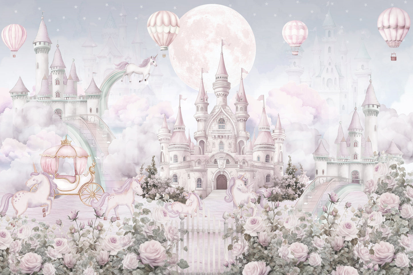 The style is a soft-focus illustration or a painterly design.