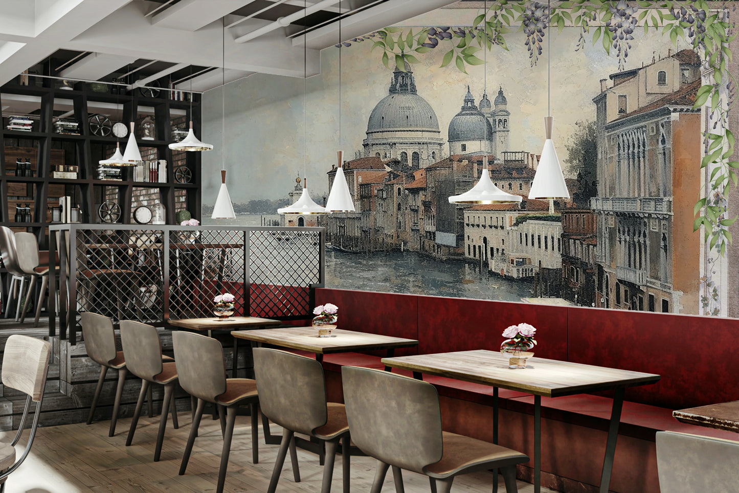 Venetian Canal View Wall Mural
