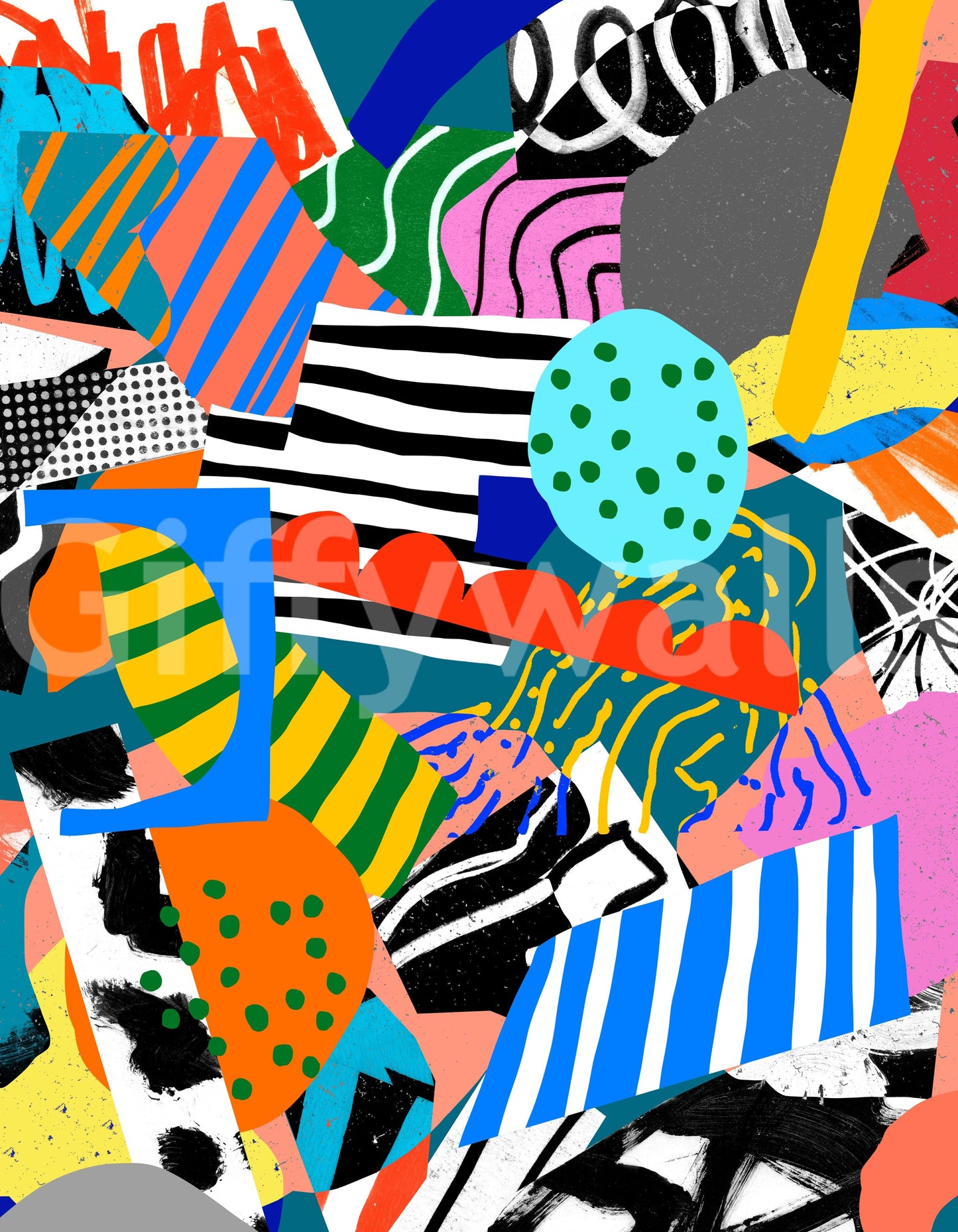 An artistic abstract texture mural for home decor.