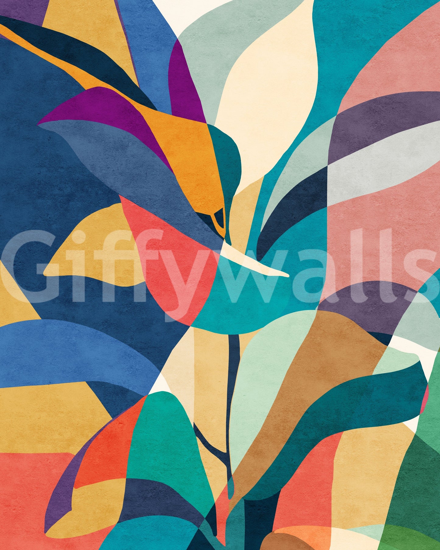 Mosaic Flora Wall Mural