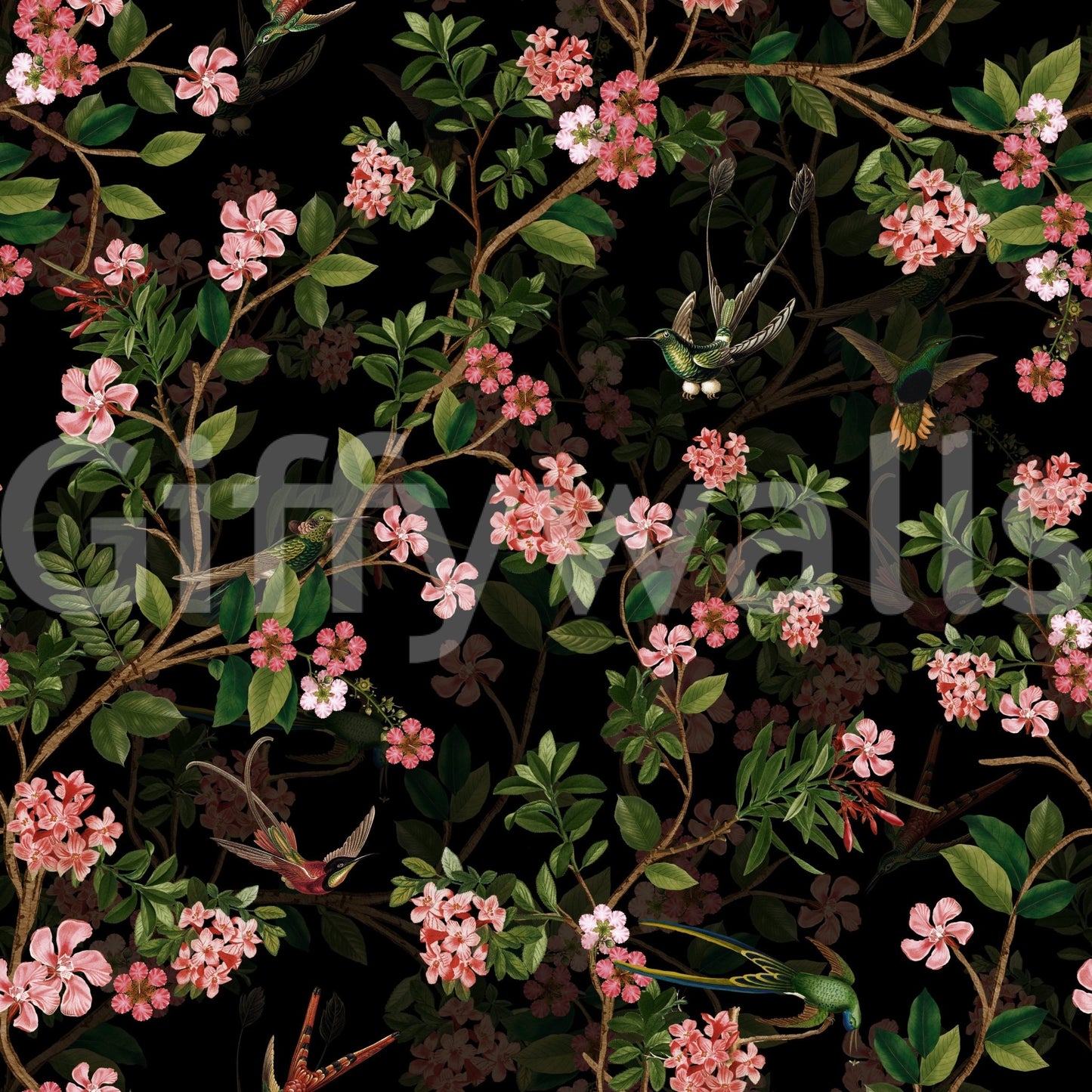 nocturnal jungle scene wallpaper