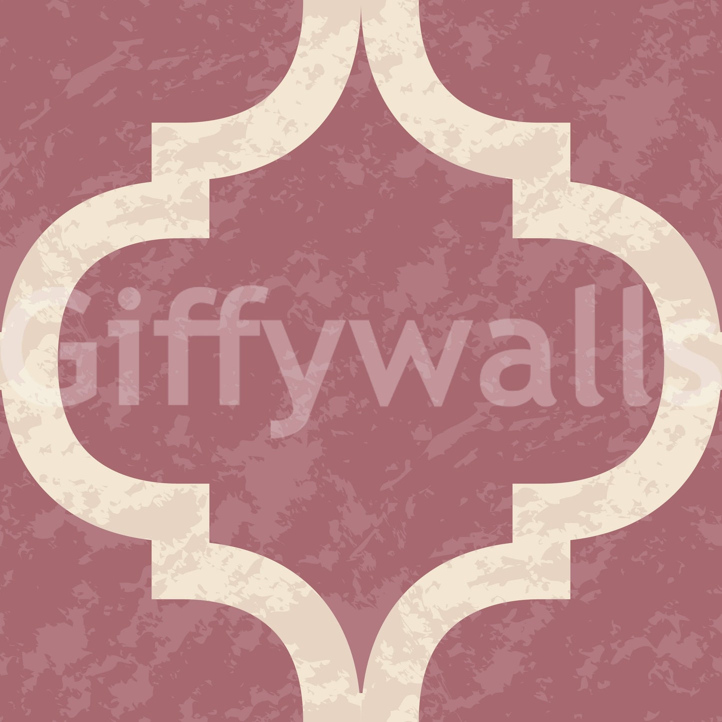 Classic ogee wall covering in vintage rose