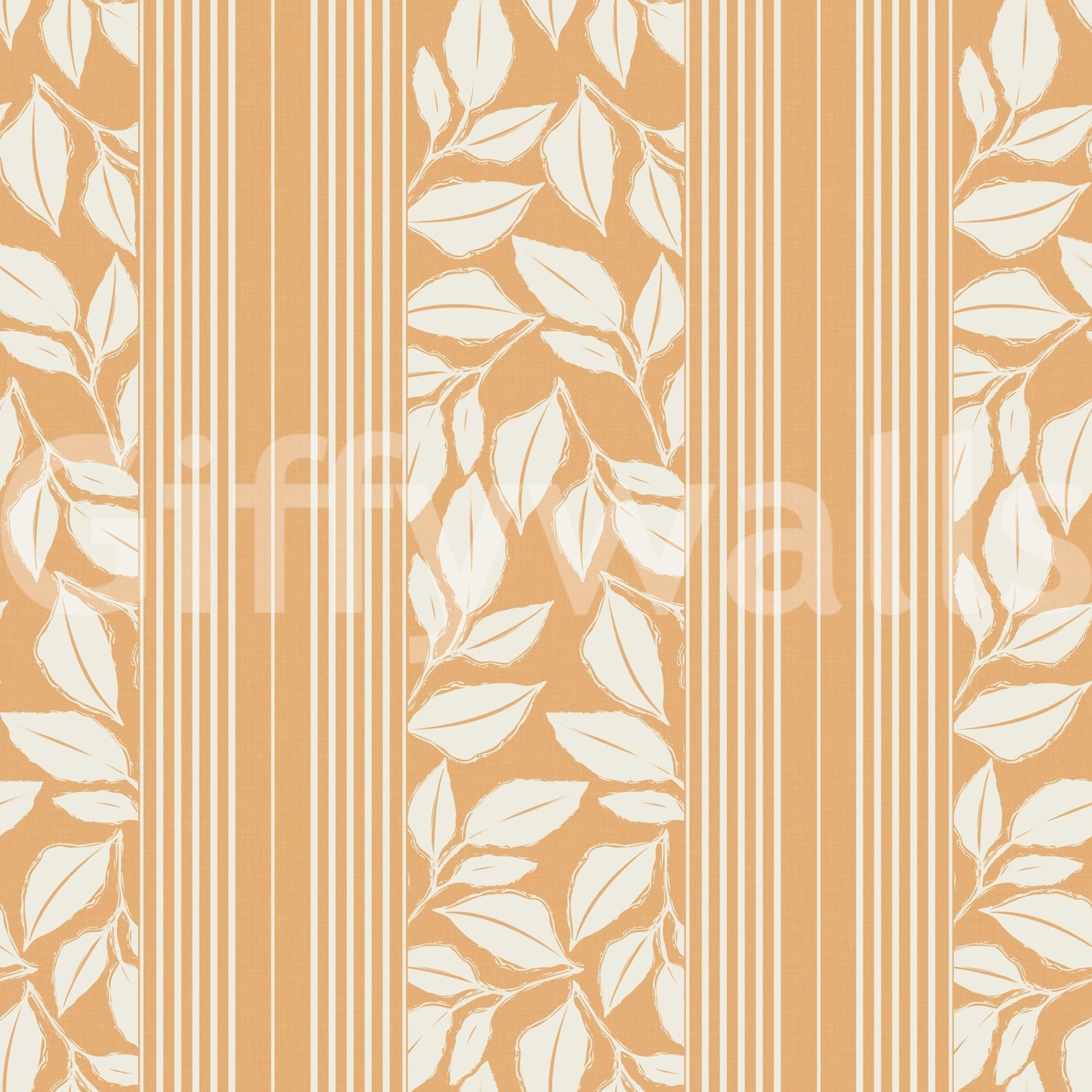 Vintage Trailing Foliage Golden Wallpaper