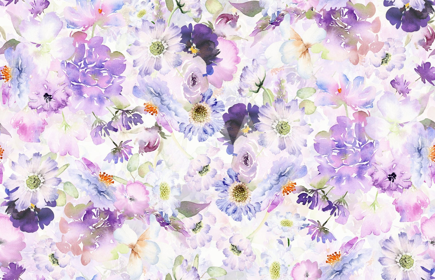 Violet Floral Bloomscape Wallpaper
