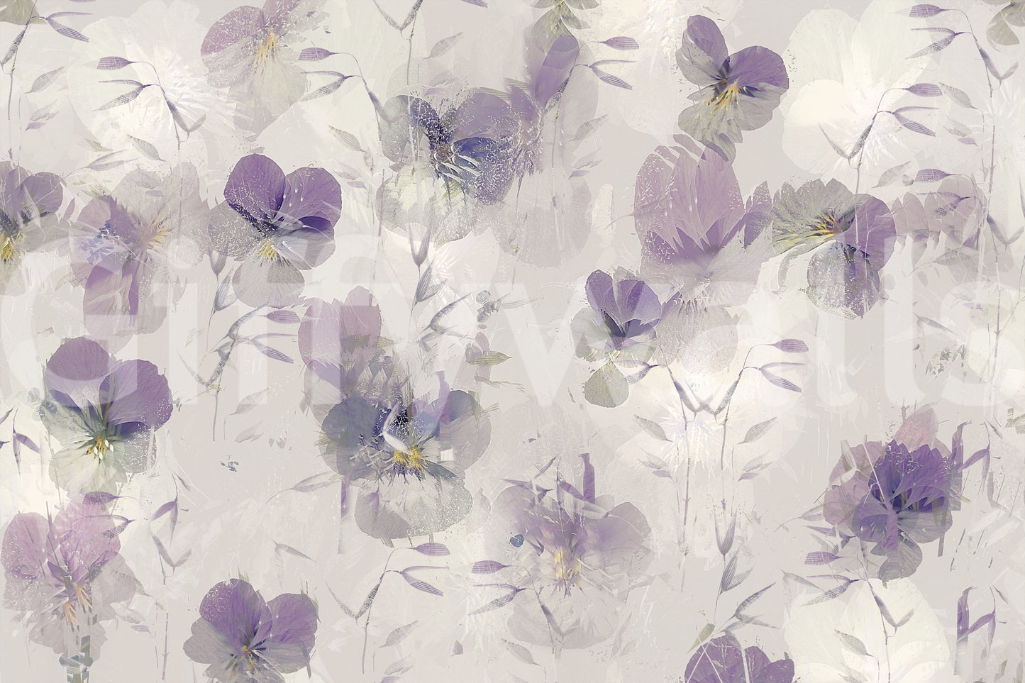 A high-quality serene flower wall mural for walls.