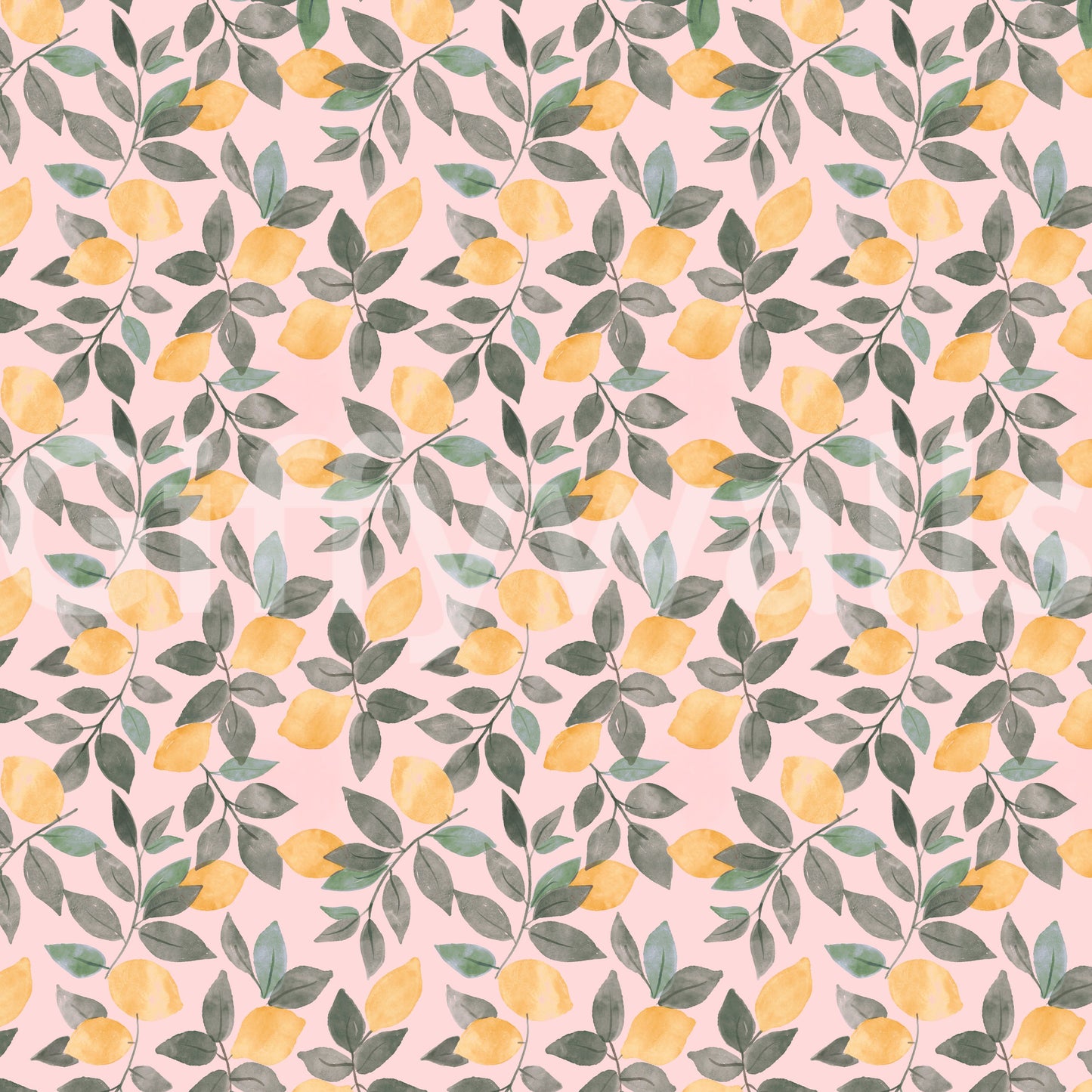 Citrus-themed wall wallpaper