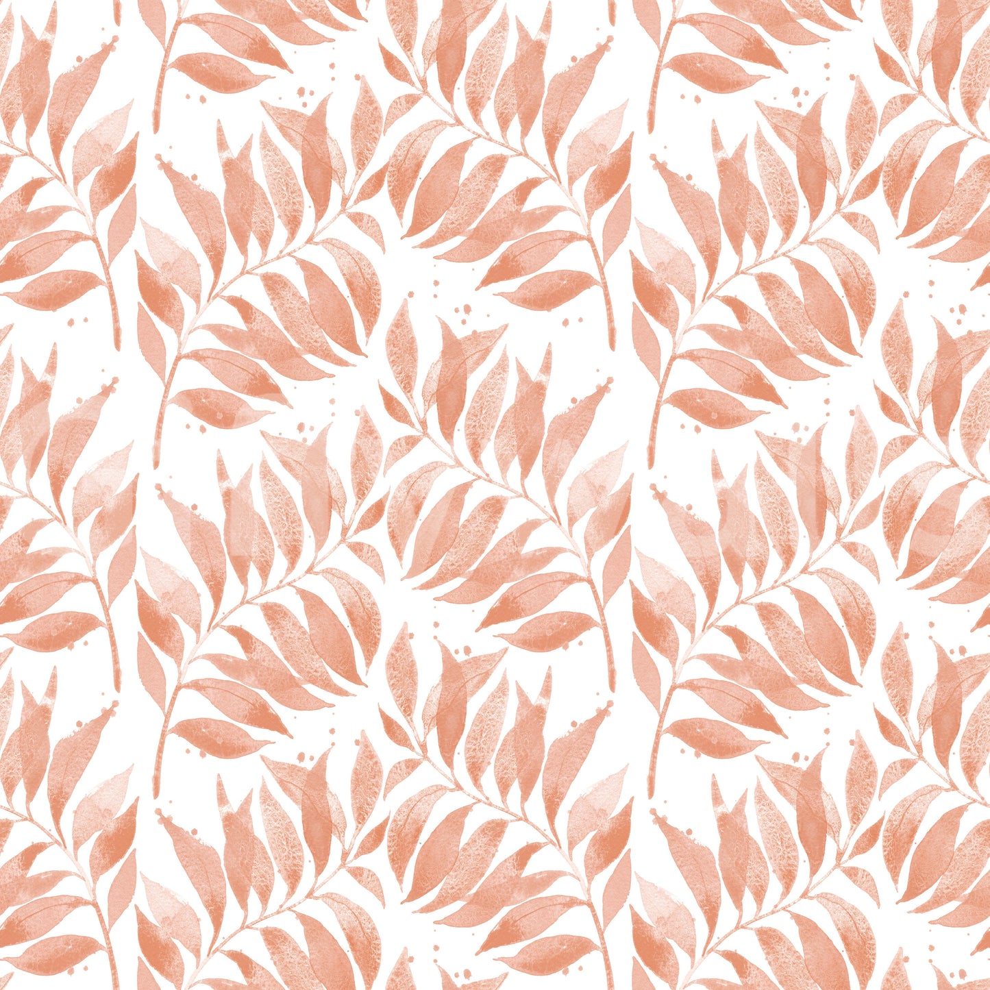 Watercolor Palm Leaf Terracotta Wallpaper