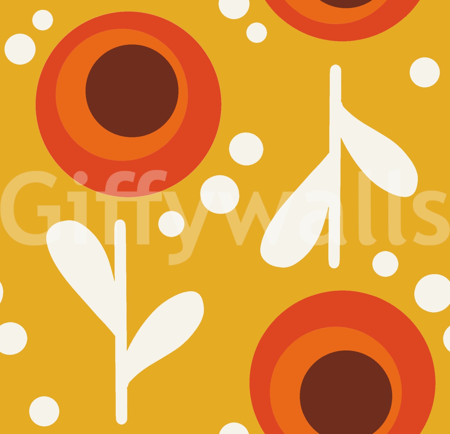 Graphic floral print in vintage style