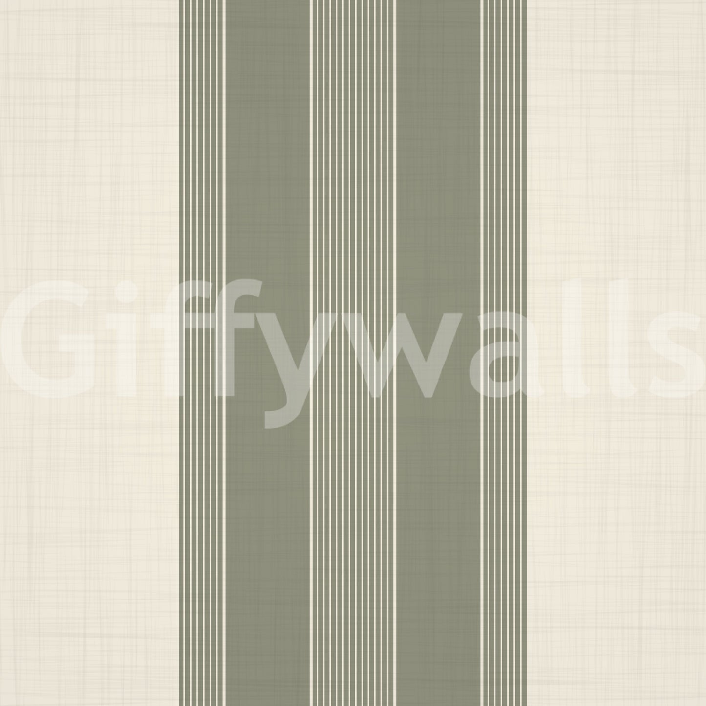Classic Multiline Stripes Deep Olive Wallpaper
