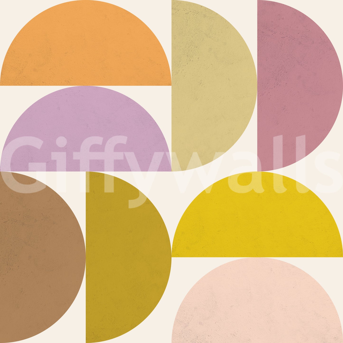 Mid-Century Modern Hues Wallpaper