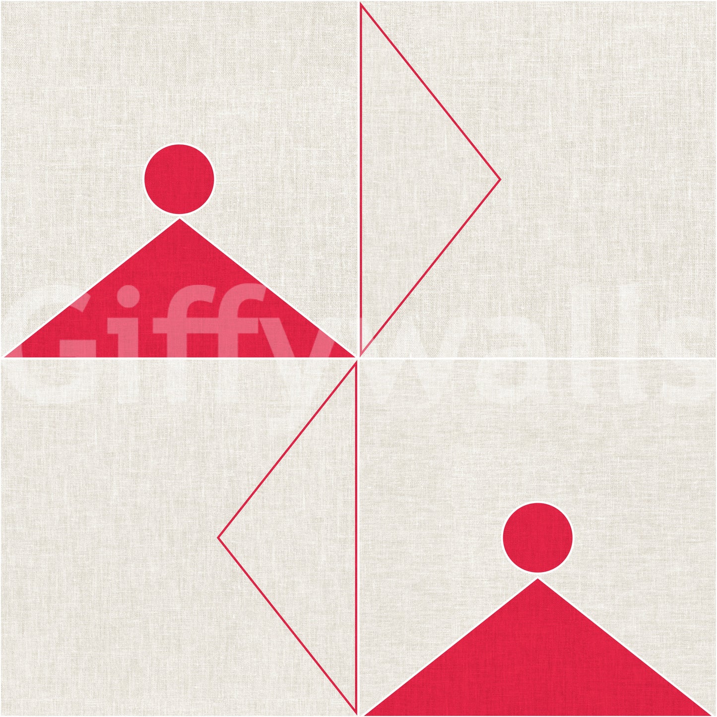 Geometric Textile Wallpaper