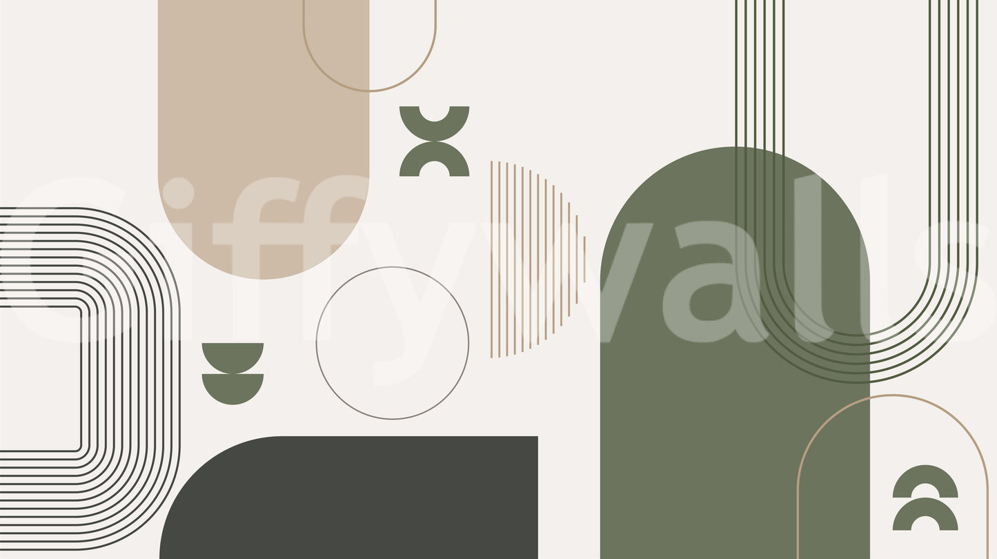 Minimalist Retro Vibe Wall Mural