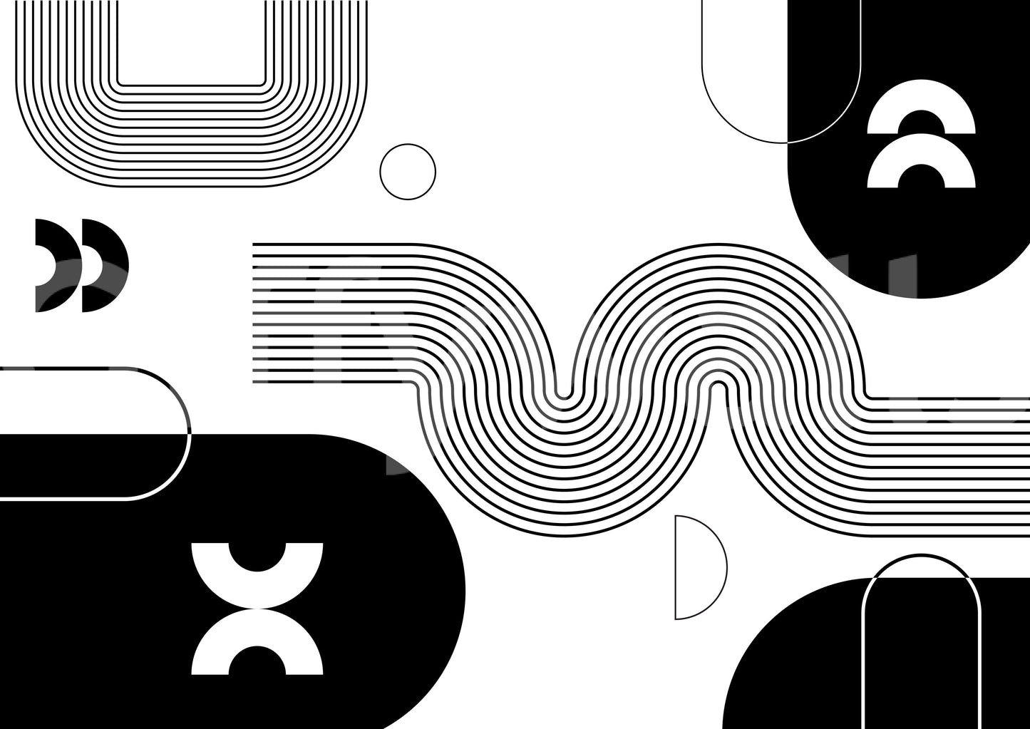 Bold Minimalist Flow Wall Mural