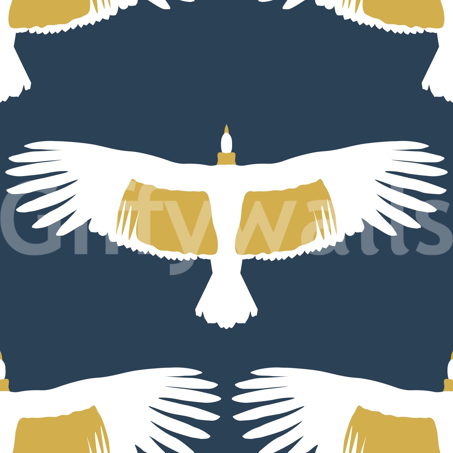 Bird in flight mural wallpaper