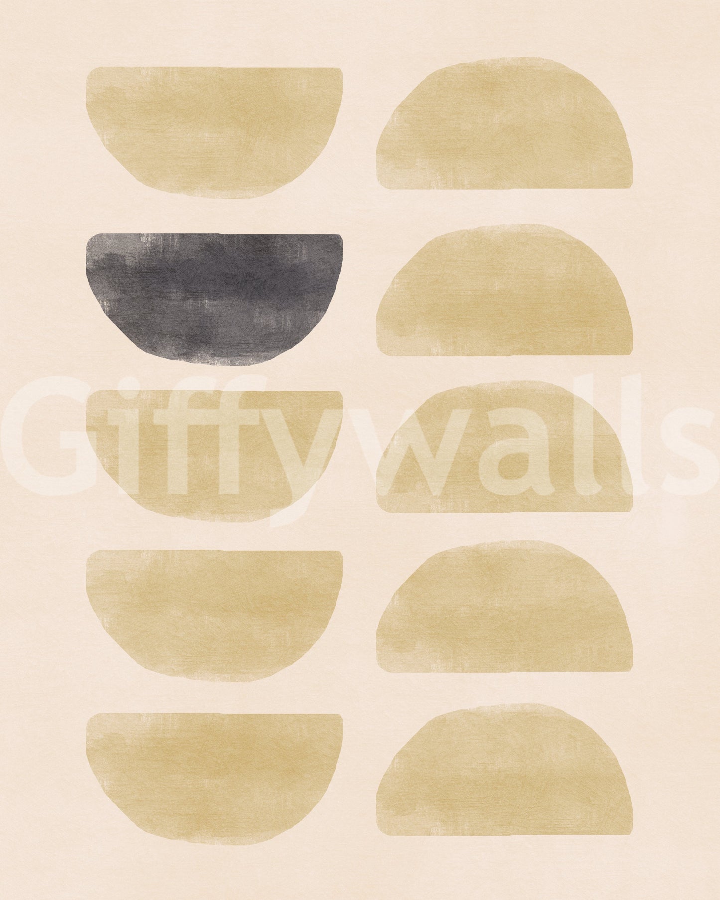 Balanced abstract wall mural design