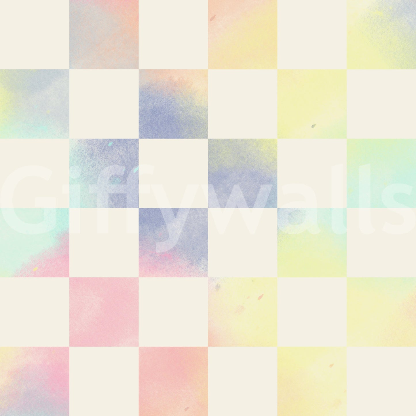 Psychadelic Check Astral Rainbow Wallpaper