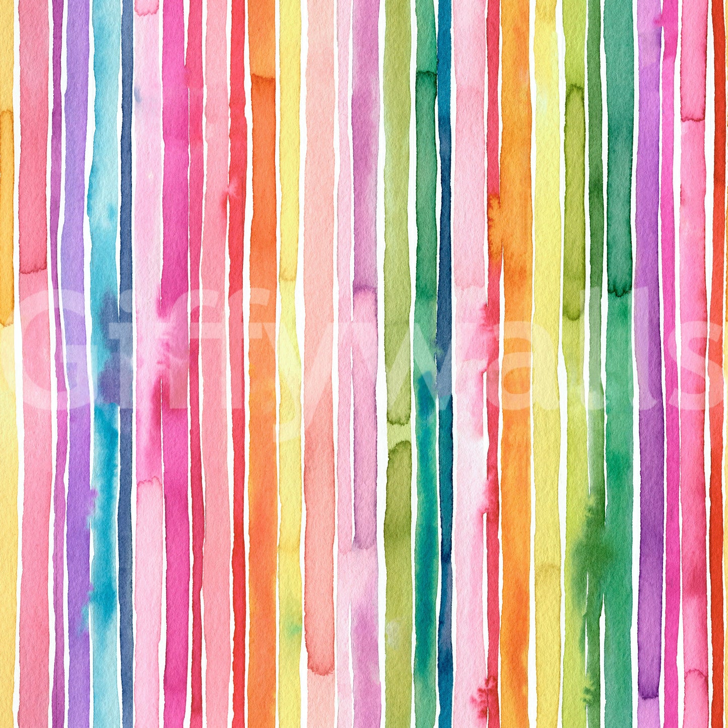 Colorful Watercolor Vertical Stripes Wallpaper