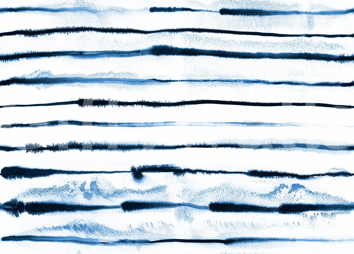 Electric Ink Stripes Scandinavian Indigo Wallpaper