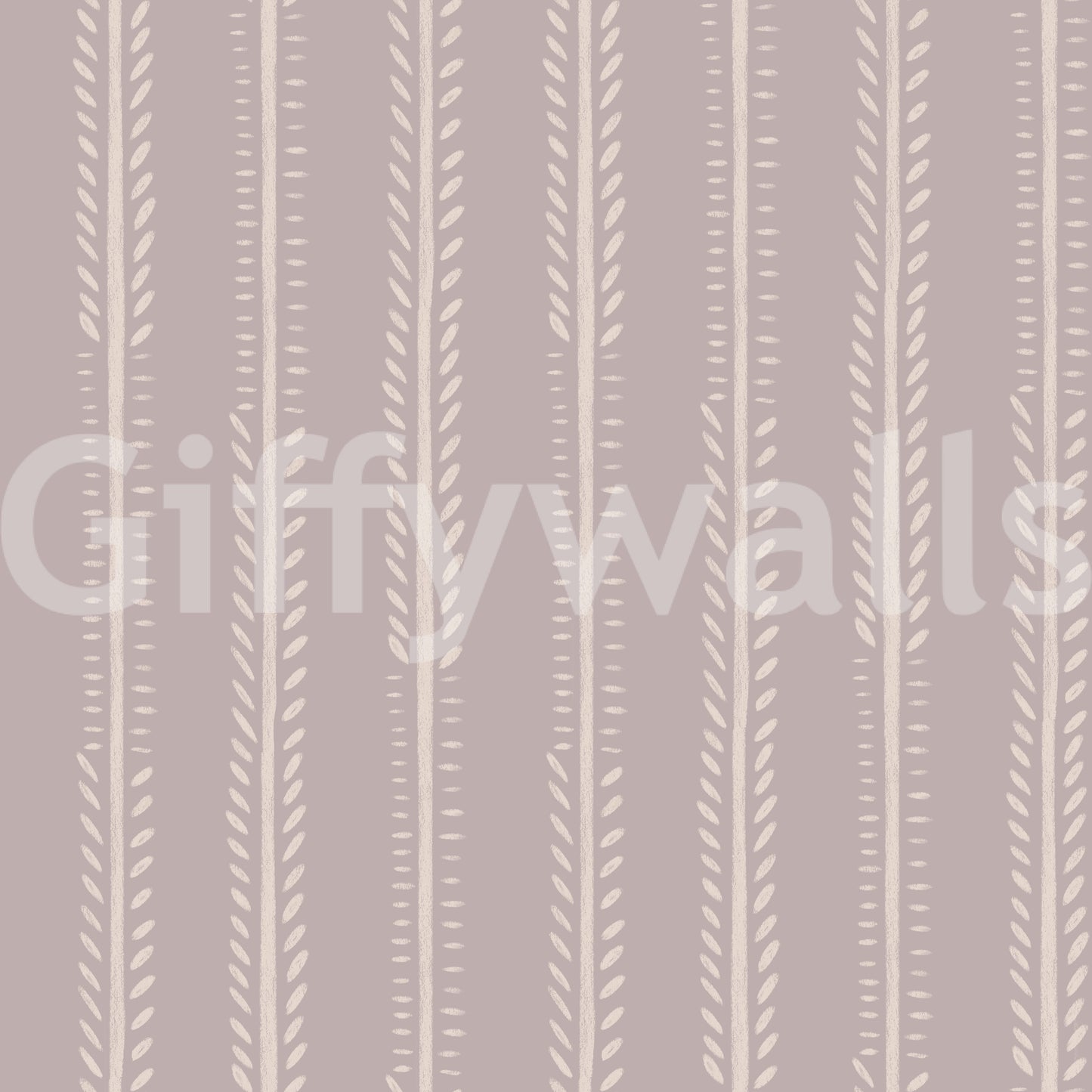 Serene botanical Stripes Wallpaper
