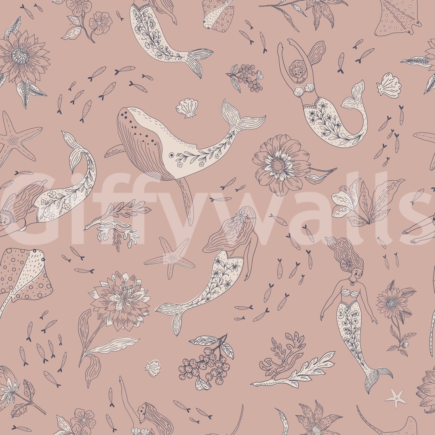 Enchanted Mermaid Lagoon Wallpaper