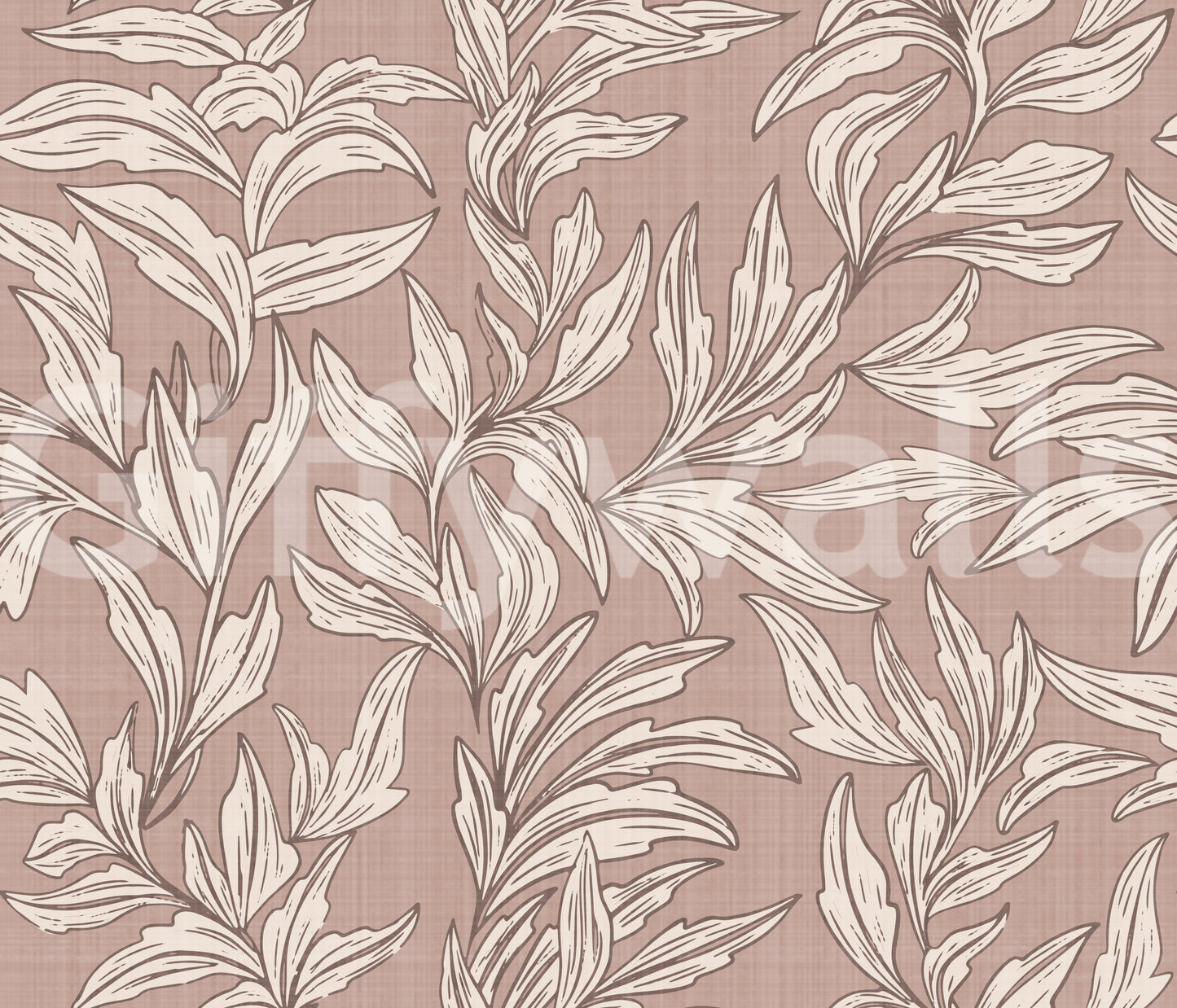 Serene Leaf Pattern Wallpaper