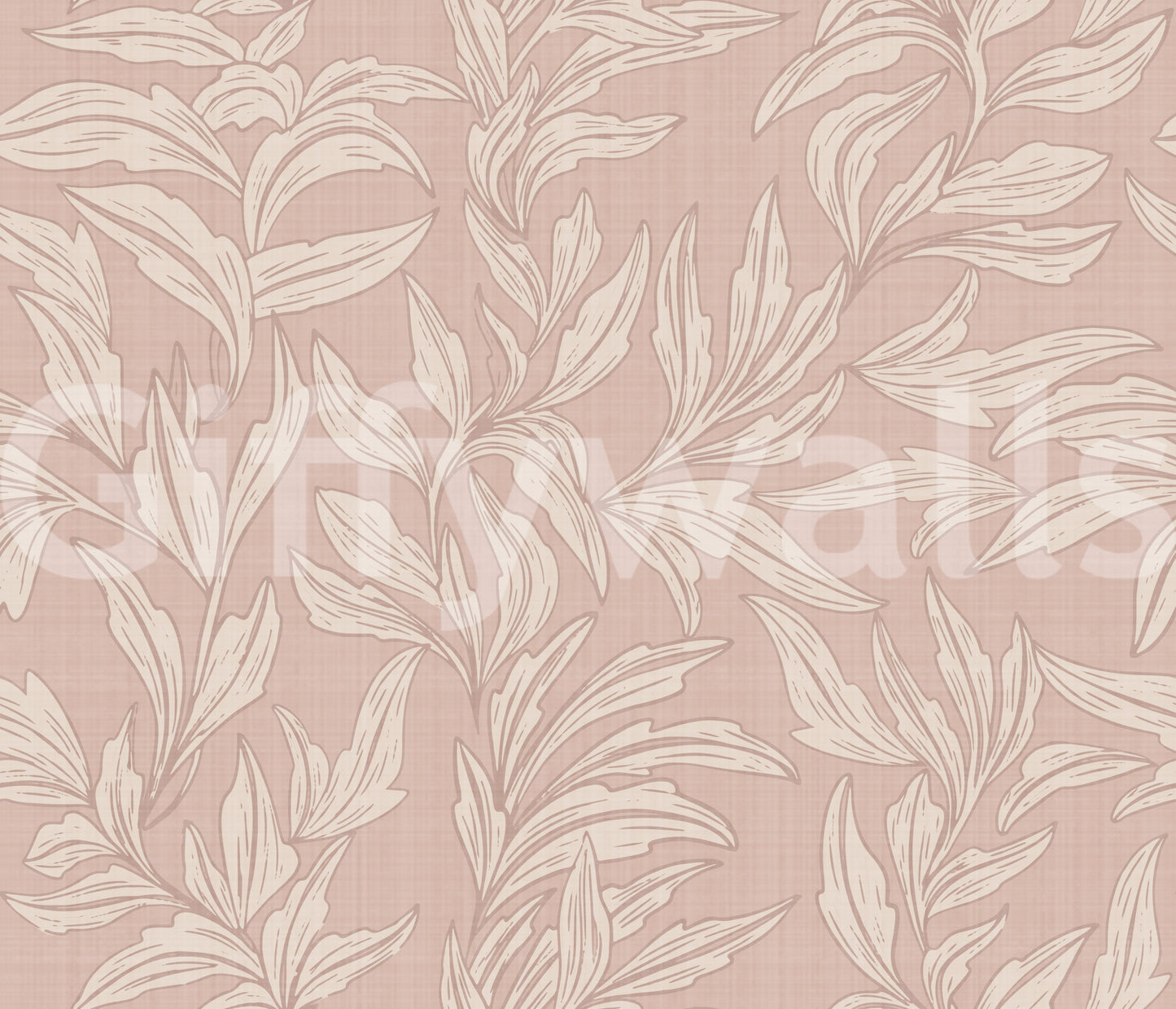 Linen Leaf Wallpaper