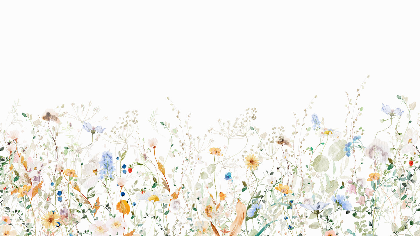 Light botanical mural wallpaper