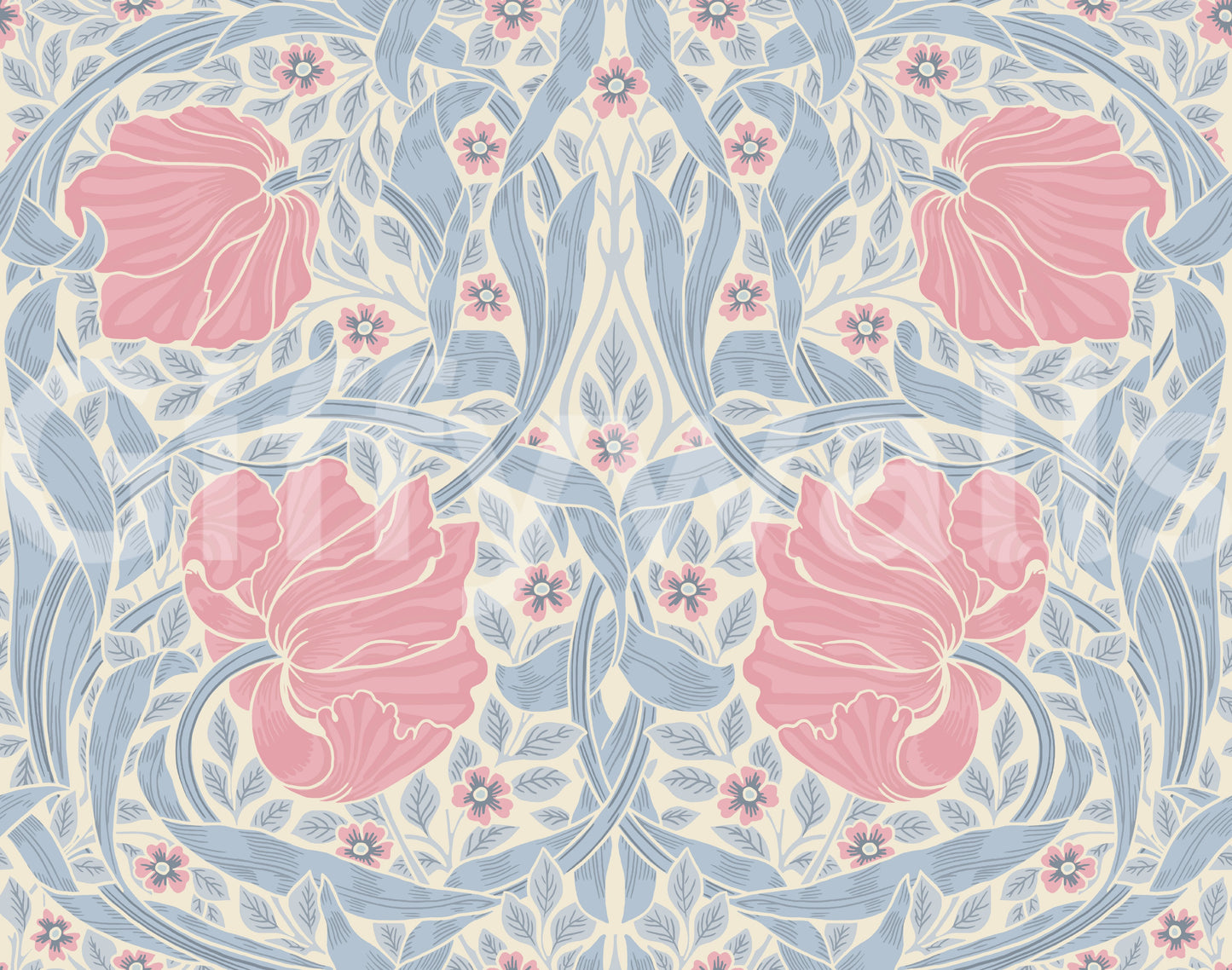 Vintage floral wallpaper for interiors