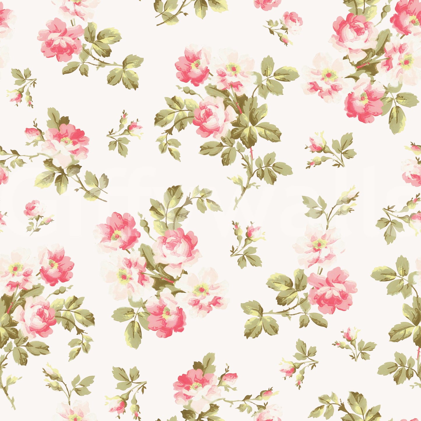 Elegant floral wall mural featuring roses