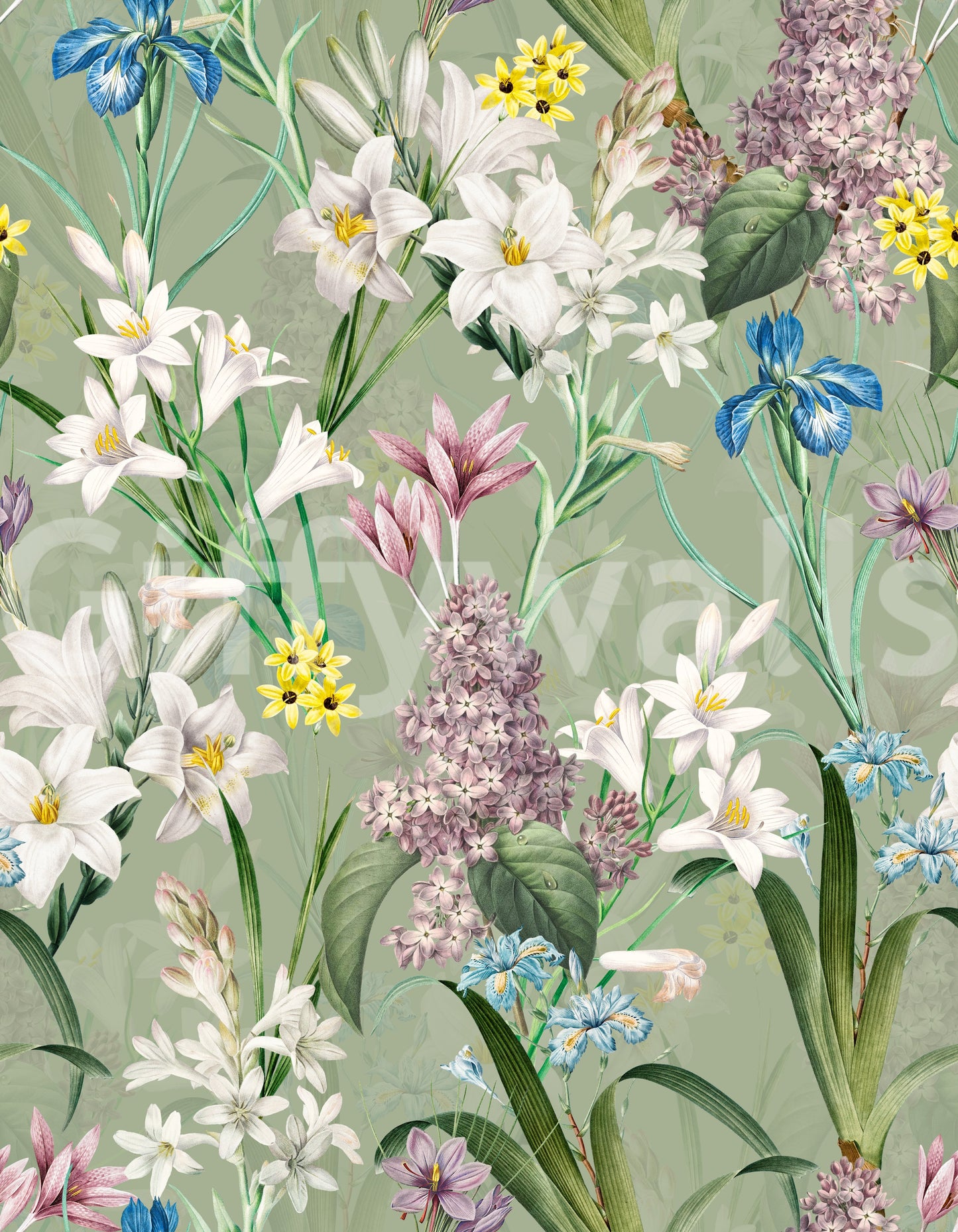 Timeless floral wallpaper with garden-inspired elegance