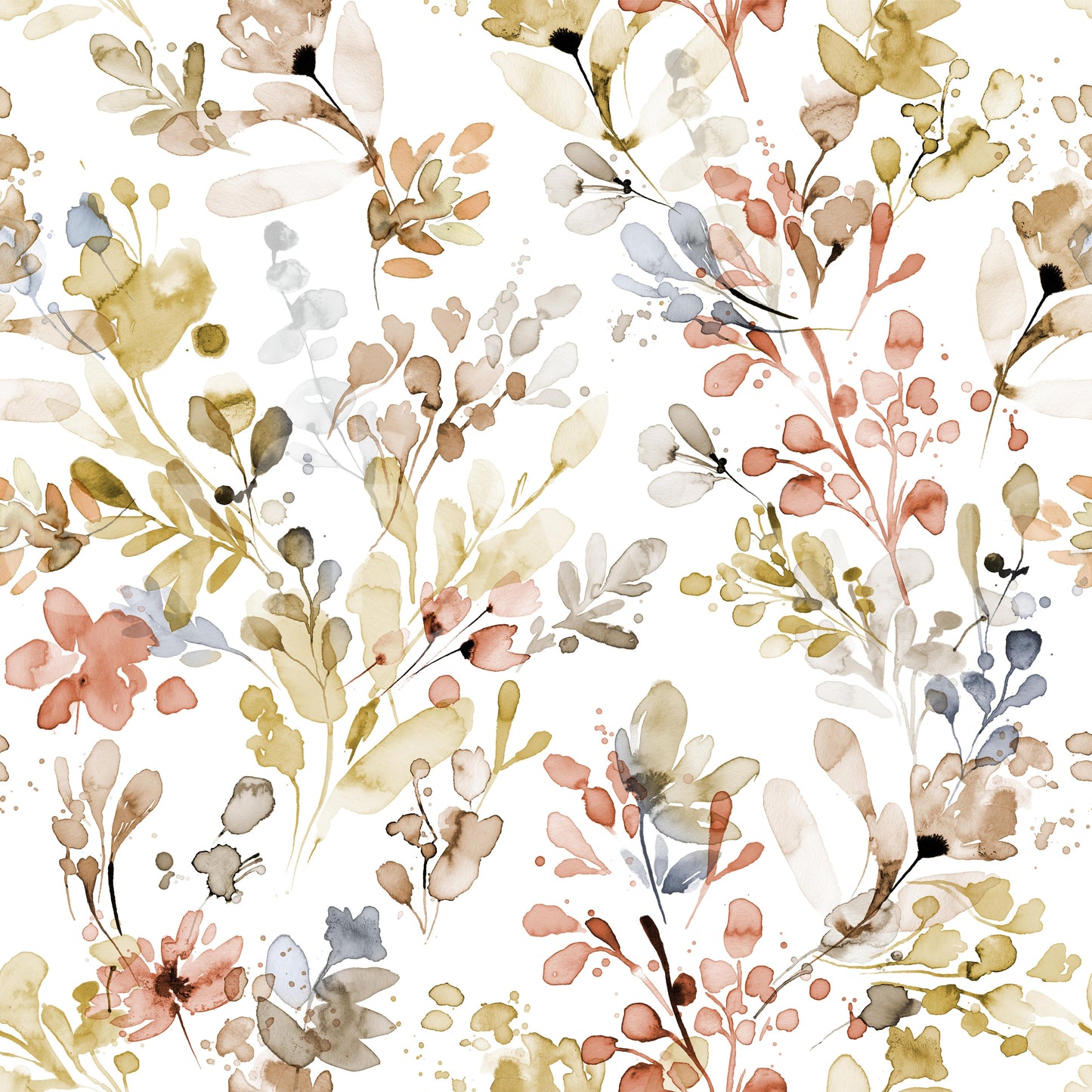 Wild Nature Plants Gold Wallpaper