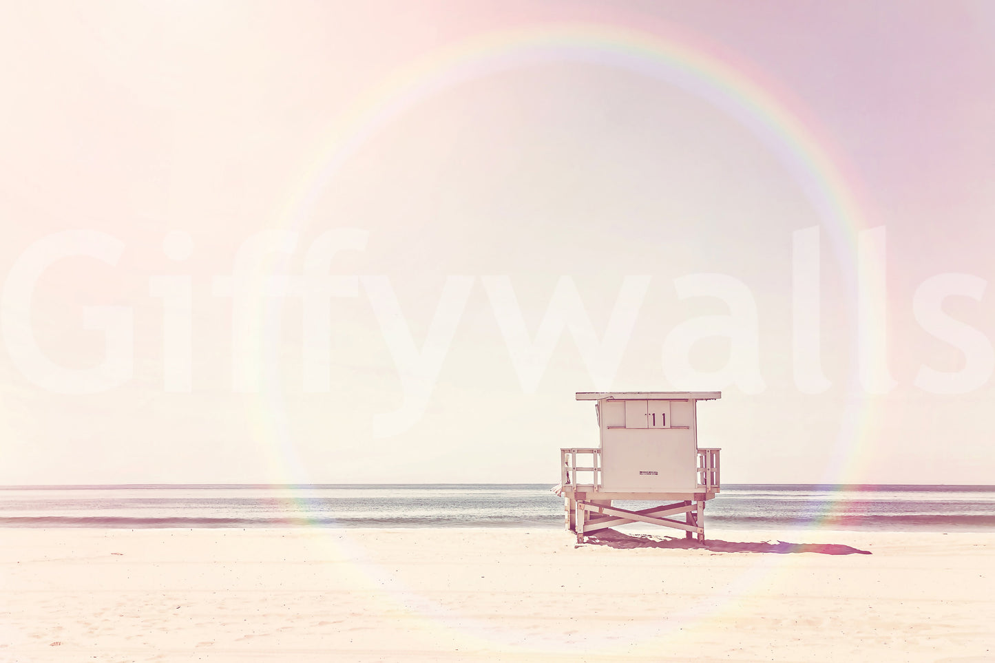 Pastel Beach Dream mural bringing a soft, coastal touch to walls.