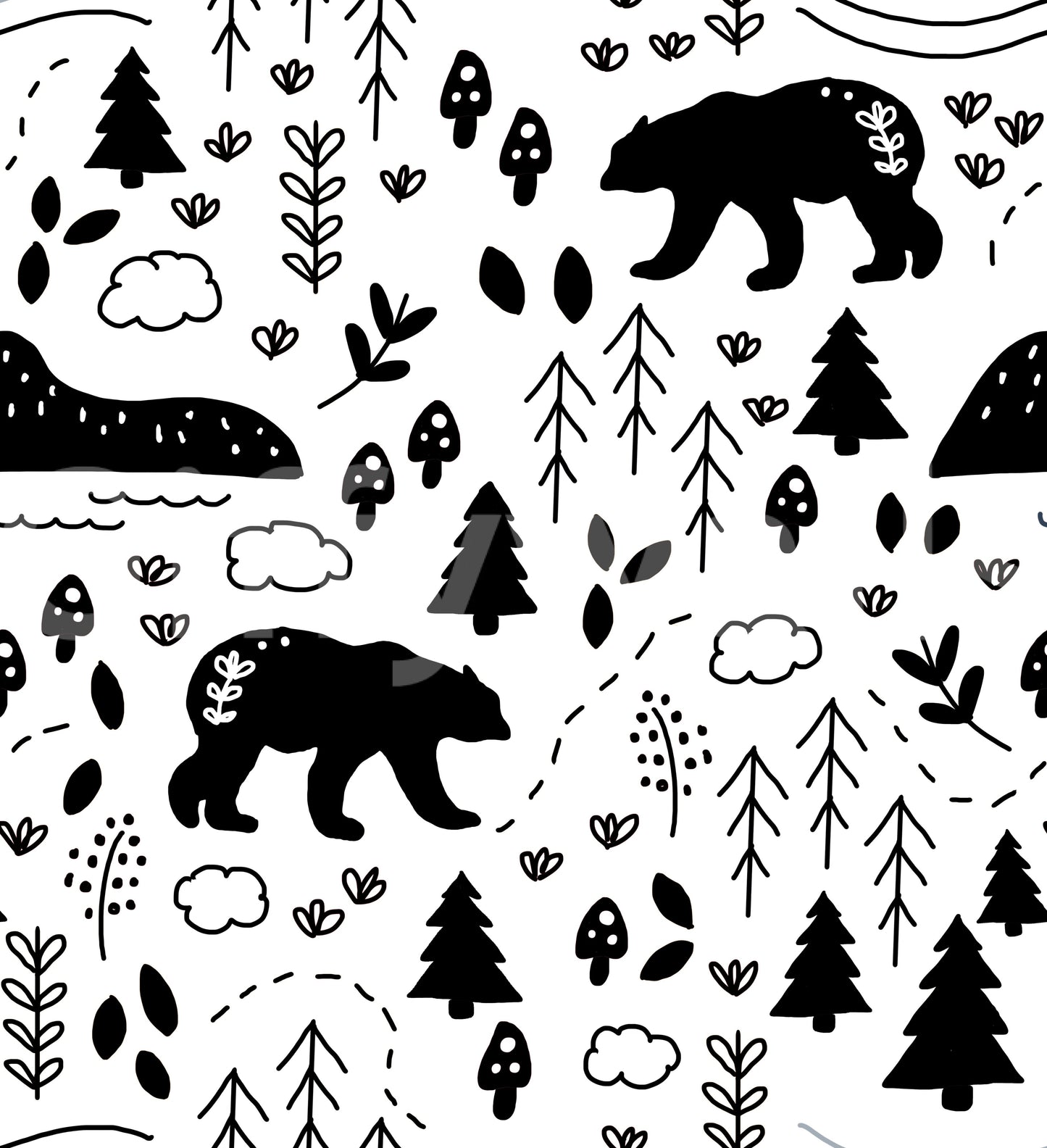 Fresh, outdoor hiking wallpaper for a rustic home look.