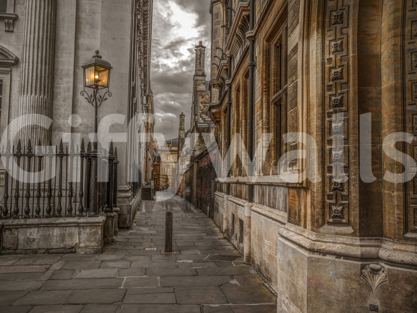 Cambridge’s historic street mural for a sophisticated room atmosphere.