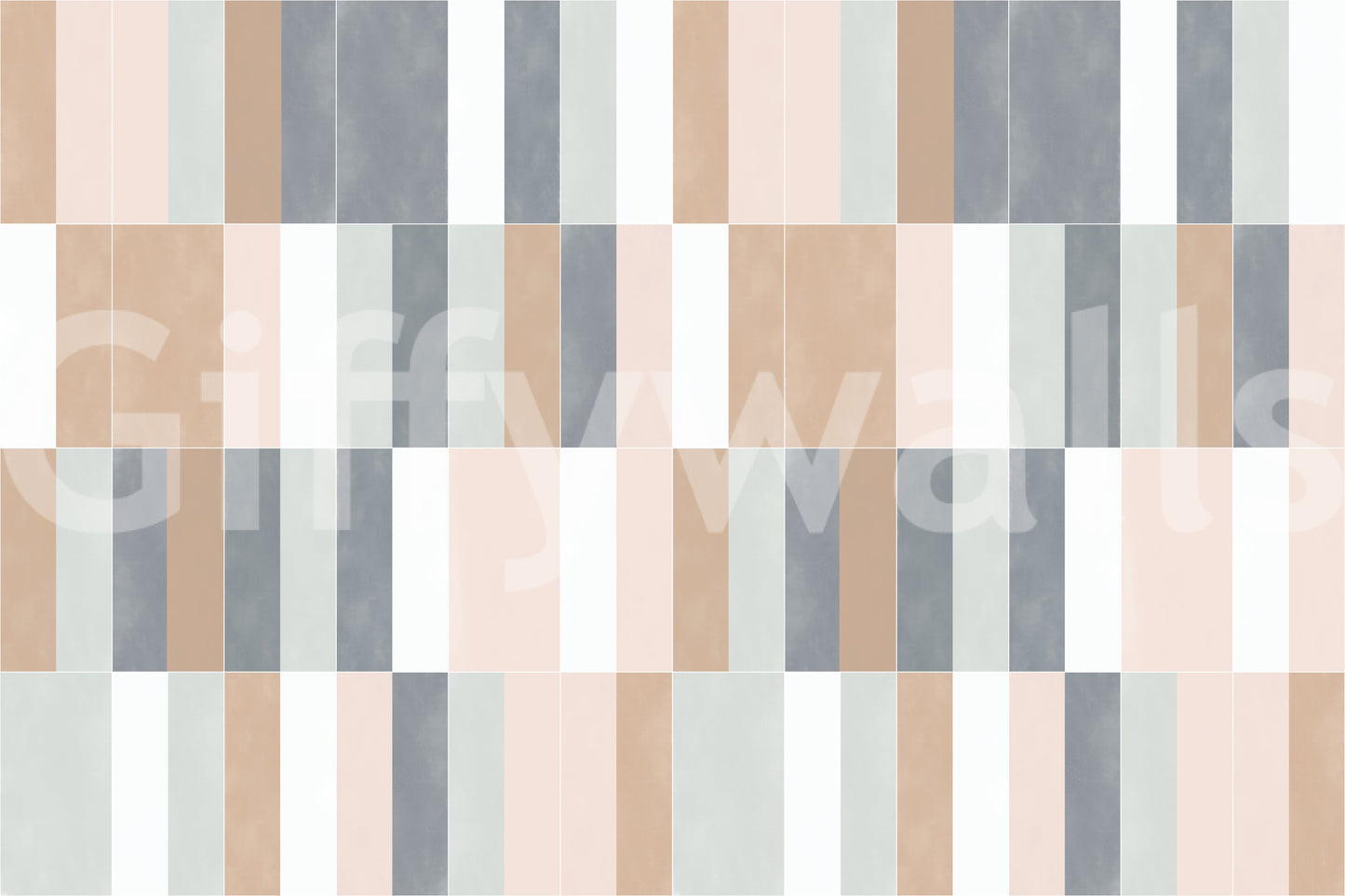Elegant wall mural with subtle pastel tiles pattern