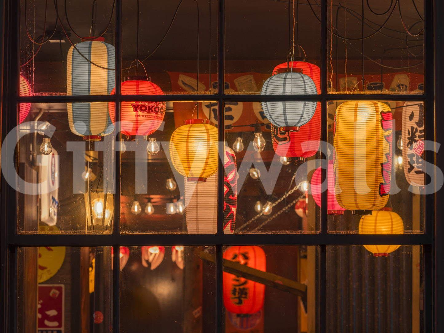 Night lantern shop wall mural design