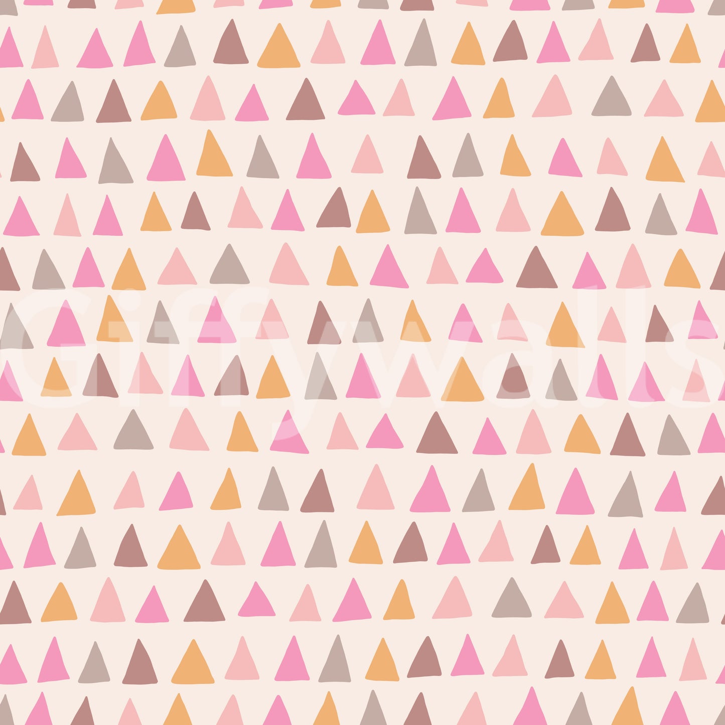 Multicolor triangle design with blush and soft pink shades.